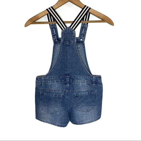 NWT SQUEEZE Denim Jean Shortalls Girls' Size 7 - Picture 2 of 8